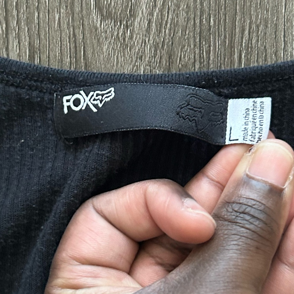 Fox Black Ribbed Tank Top - Picture 3 of 5